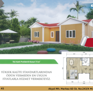 KP108 73 m² Prefabrik Ev