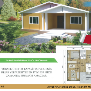 KP114 84 m² Prefabrik Ev