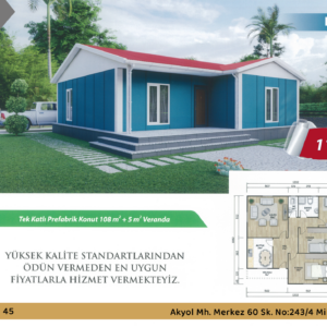 KP122 113 m² Prefabrik Ev